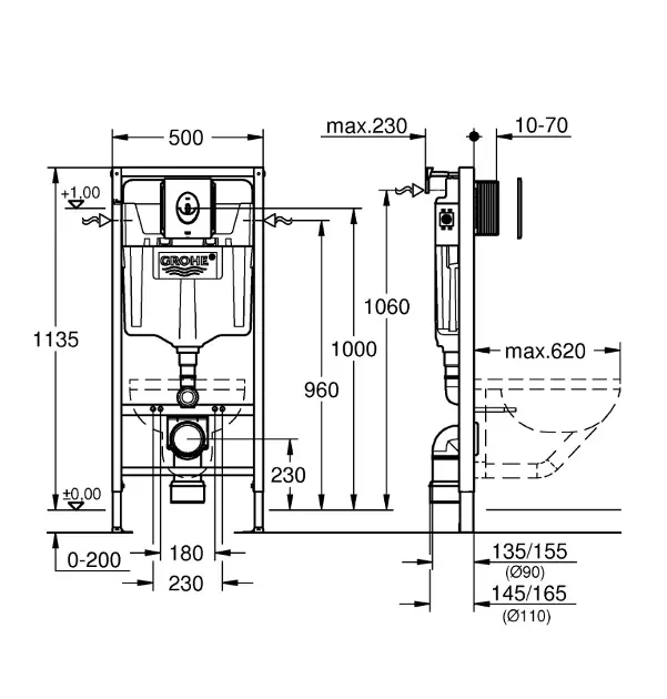 Grohe - Solido - Rejtett tartályok - 39883000 – 2. kép