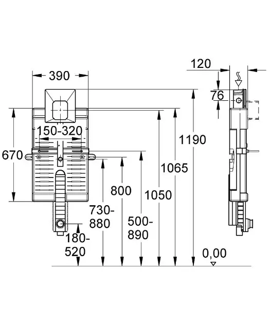 Grohe - Uniset - Rejtett tartályok - 38785000 – 2. kép
