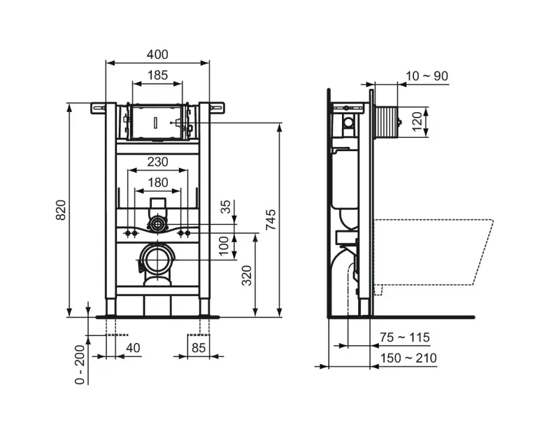 Ideal Standard - ProSys - Rejtett tartályok - R009067 – 2. kép