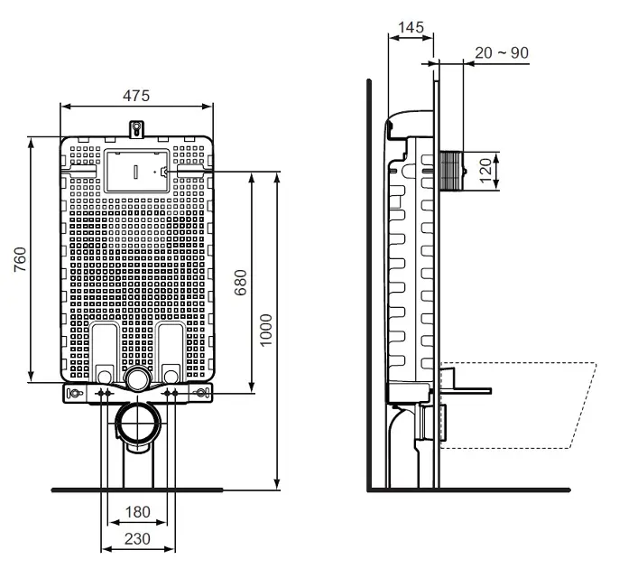 Ideal Standard - ProSys - Rejtett tartályok - R009767 – 2. kép