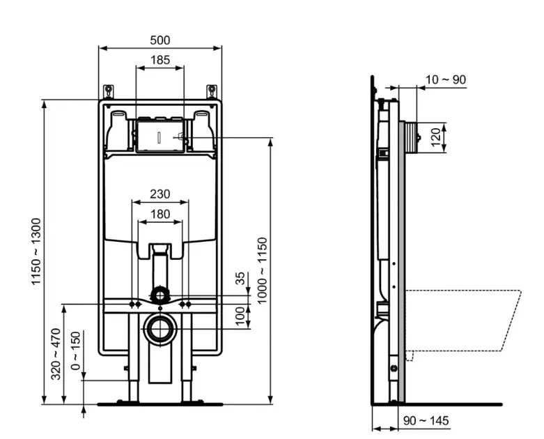 Ideal Standard - ProSys - Rejtett tartályok - R014367 – 2. kép
