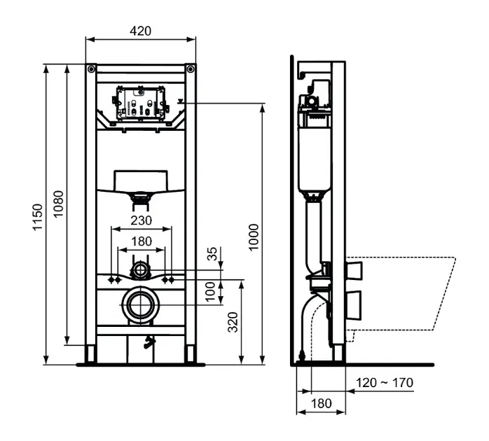 Ideal Standard - ProSys - Rejtett tartályok - R015467 – 2. kép