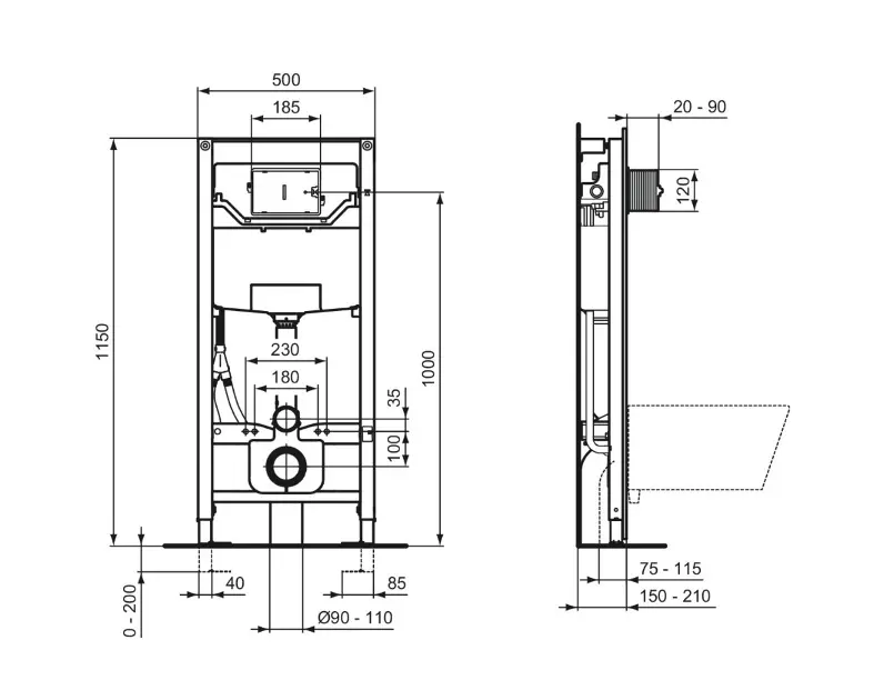 Ideal Standard - ProSys - Rejtett tartályok - R015567 – 2. kép