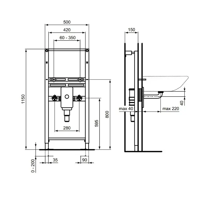 Ideal Standard - ProSys - Rejtett tartályok - R016067 – 2. kép