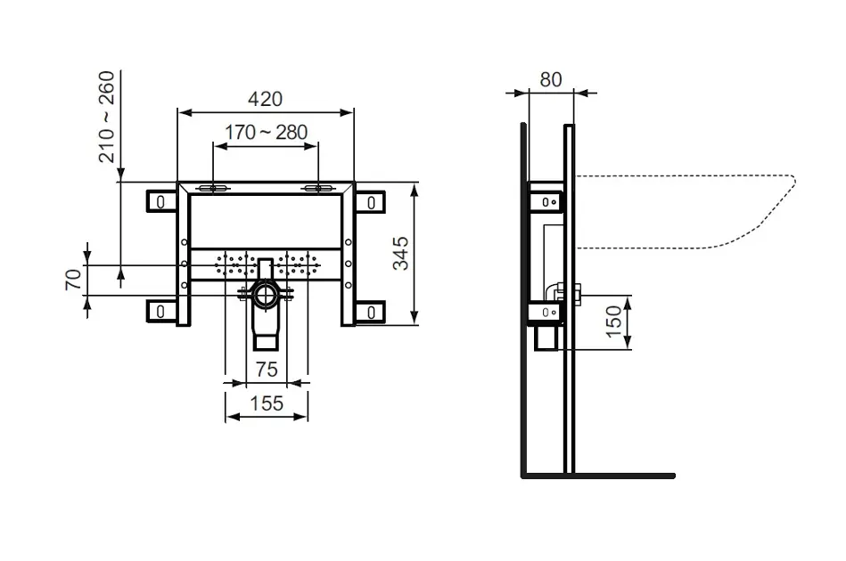 Ideal Standard - ProSys - Rejtett tartályok - R016467 – 2. kép