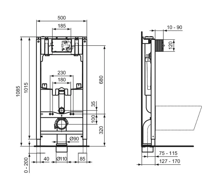 Ideal Standard - ProSys - Rejtett tartályok - R046567 – 2. kép