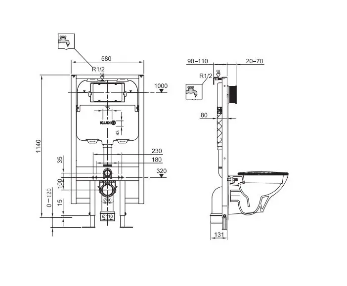 Kludi - Unifix - Rejtett tartályok - 79102 – 2. kép