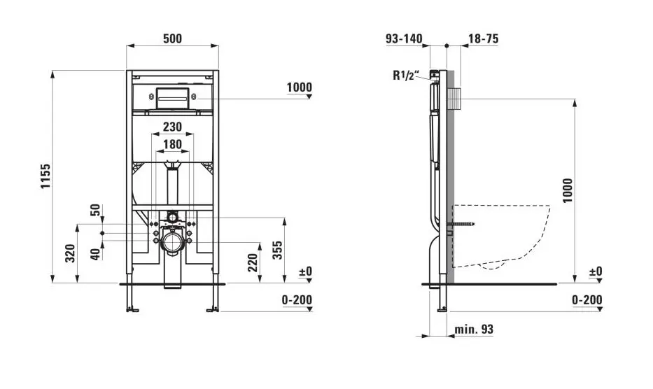 Laufen - INEO - Rejtett tartályok - H9201100000001 – 2. kép