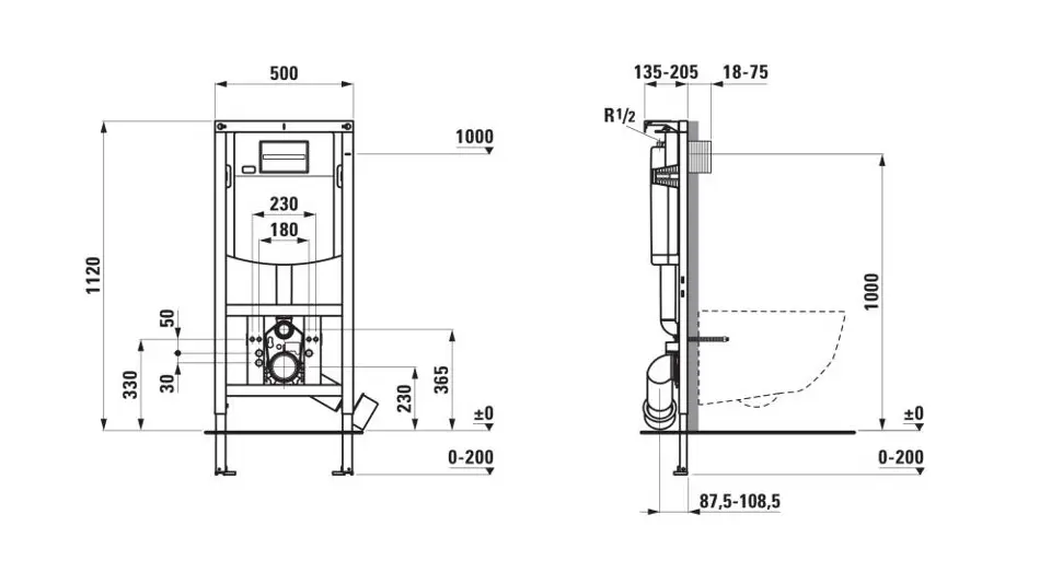 Laufen - INEO - Rejtett tartályok - H9201140000001 – 2. kép