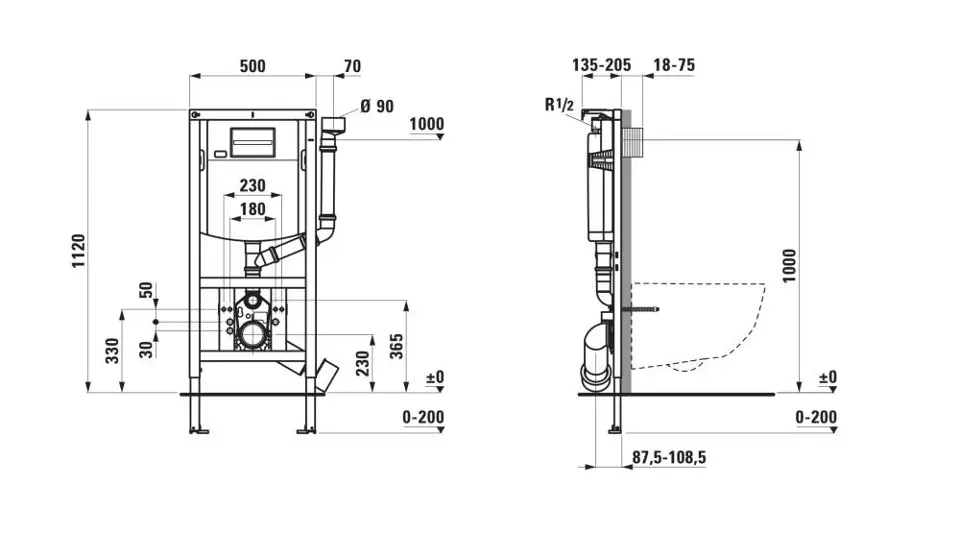 Laufen - INEO - Rejtett tartályok - H9201180000001 – 2. kép