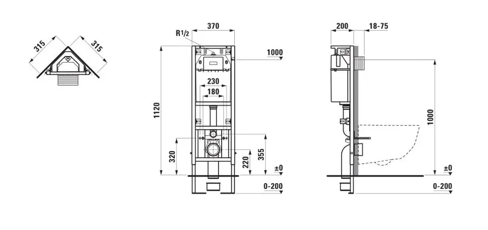 Laufen - INEO - Rejtett tartályok - H9201190000001 – 2. kép