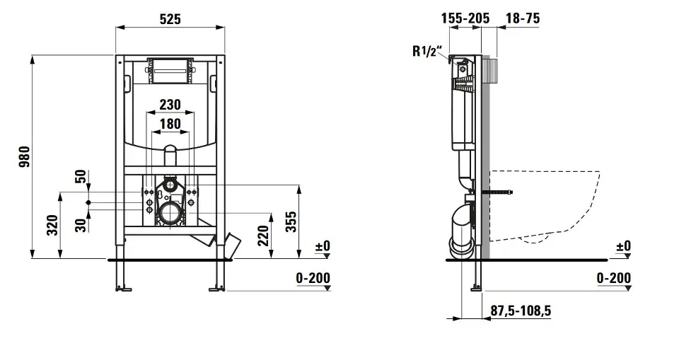 Laufen - INEO - Rejtett tartályok - H9271040000001 – 2. kép