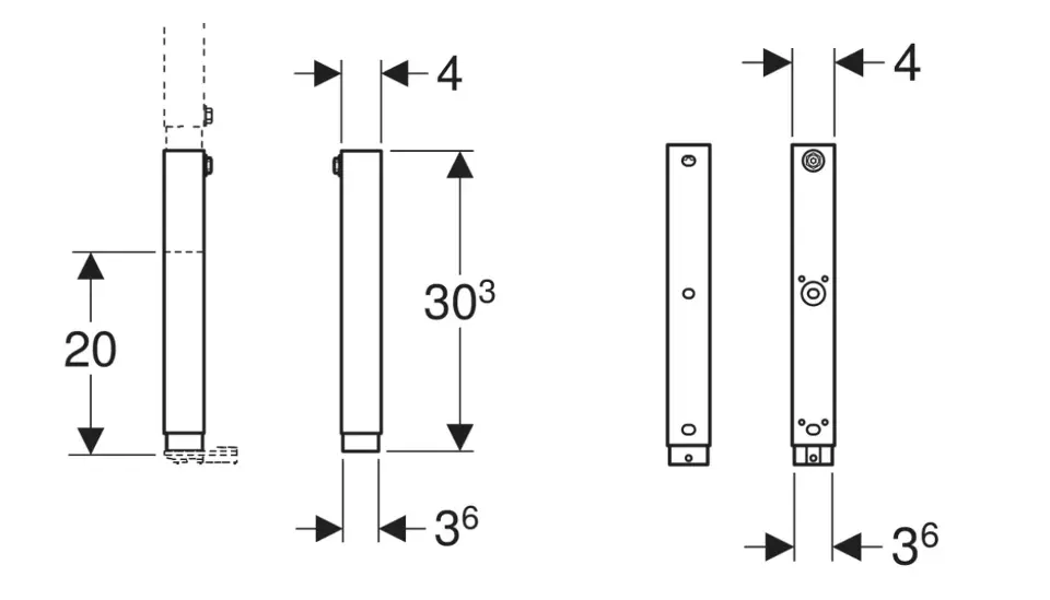 Geberit - Duofix - Rejtett tartály alkatrészek - 111.848.00.2 – 2. kép
