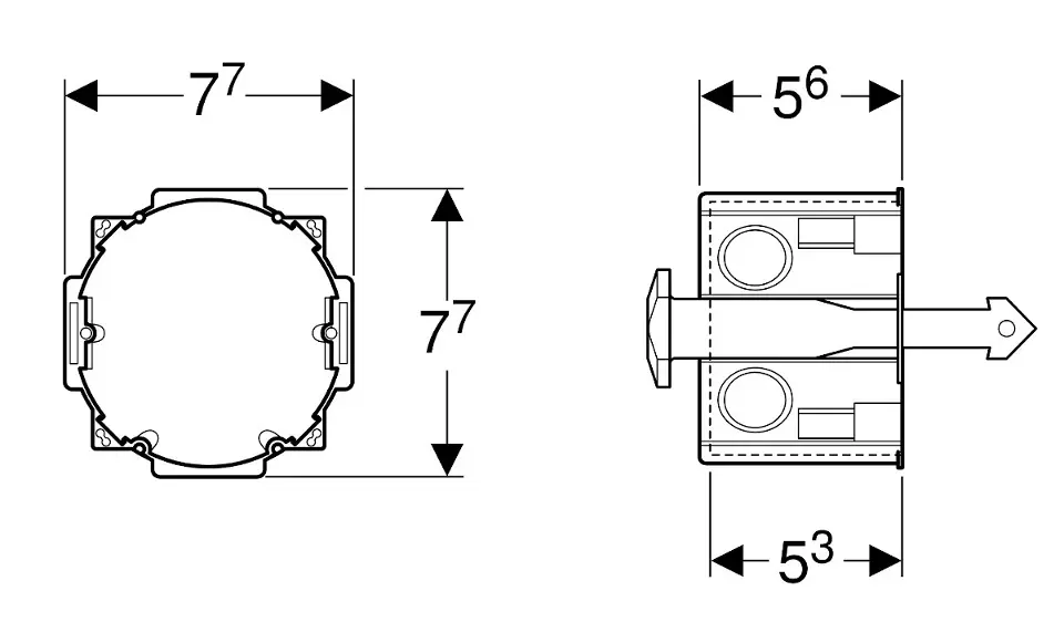 Geberit - Equipment and accessories - Rejtett tartály alkatrészek - 244.999.00.1 – 2. kép