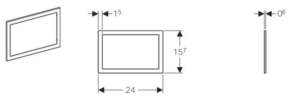 Geberit - Sigma60 - Rejtett tartály alkatrészek - 115.641.GH.1 – 4. kép