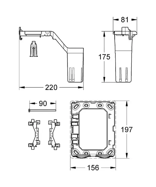 Grohe - Accessories - Rejtett tartály alkatrészek - 38796000 – 2. kép