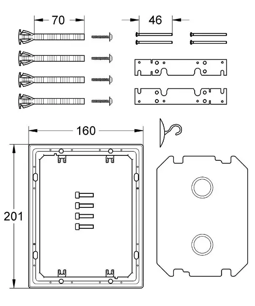 Grohe - Accessories - Rejtett tartály alkatrészek - 38957000 – 2. kép