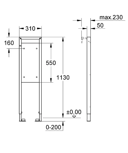 Grohe - Rapid SL - Rejtett tartály alkatrészek - 38559001 – 2. kép