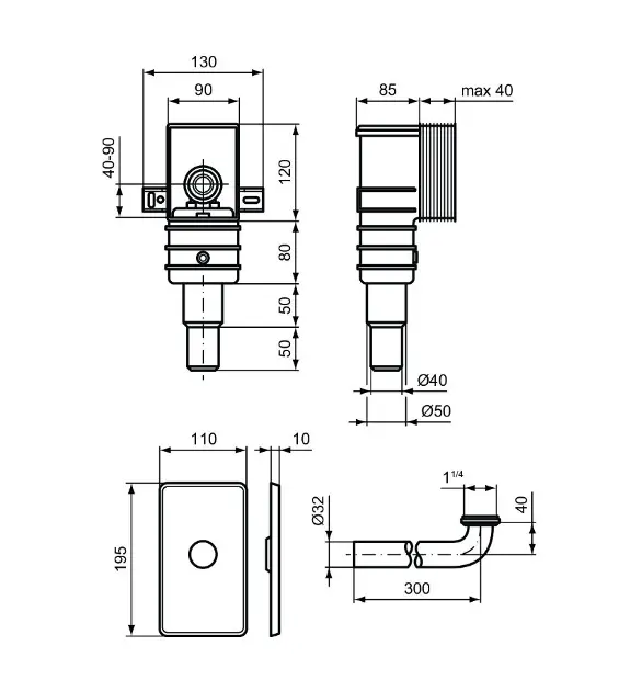 Ideal Standard - ProSys - Rejtett tartály alkatrészek - R0430AA – 2. kép