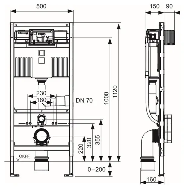 Tece - TECEprofil - Rejtett tartályok - 9300303 – 2. kép
