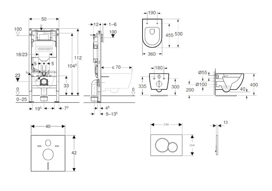 Geberit - Duofix - Fali WC szett - SANI11CA1120B – 2. kép