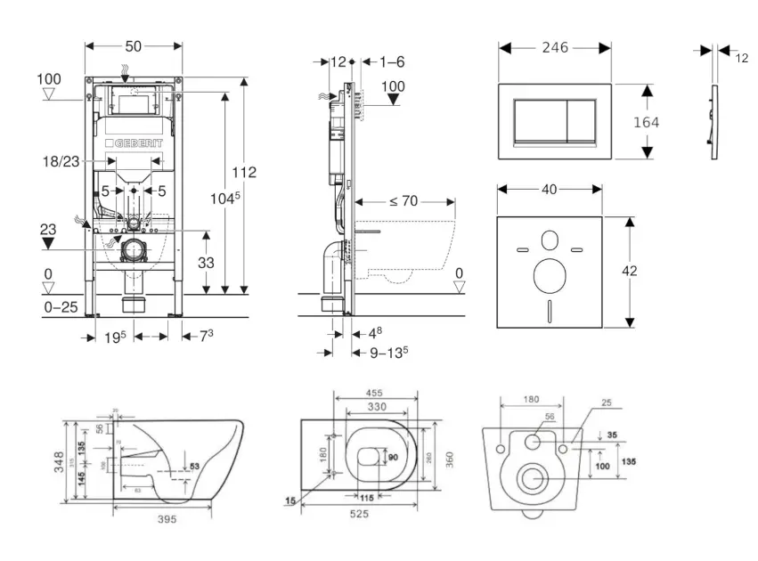 Geberit - Duofix - Fali WC szett - SANI11CA1133B – 2. kép