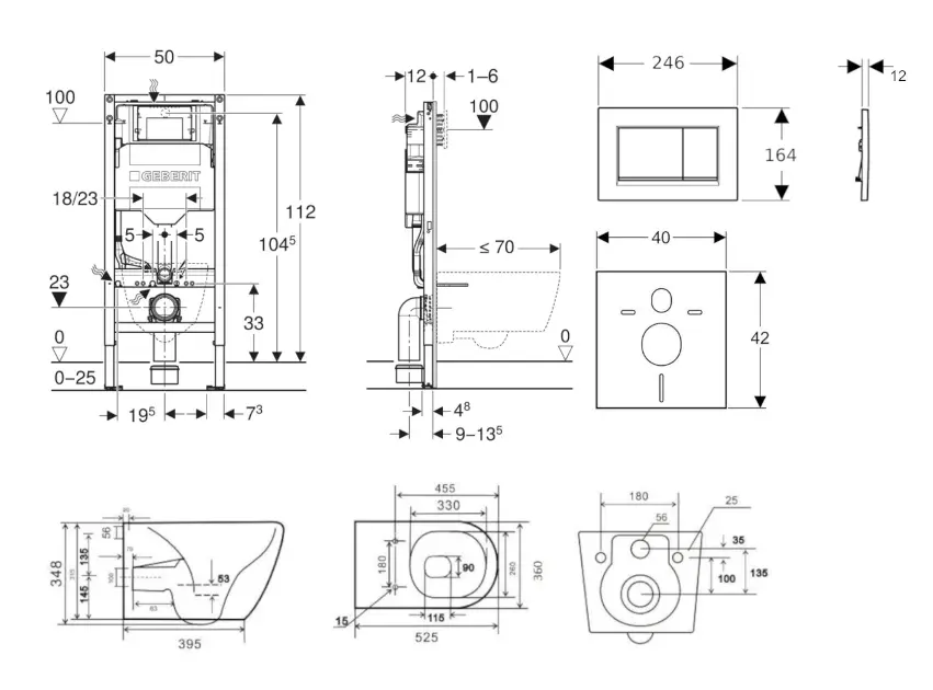 Geberit - Duofix - Fali WC szett - SANI11CA1134B – 2. kép