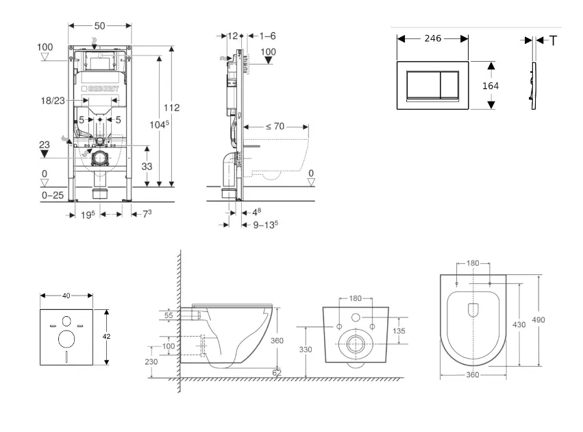 Geberit - Duofix - Fali WC szett - SANI11CA31101 – 2. kép