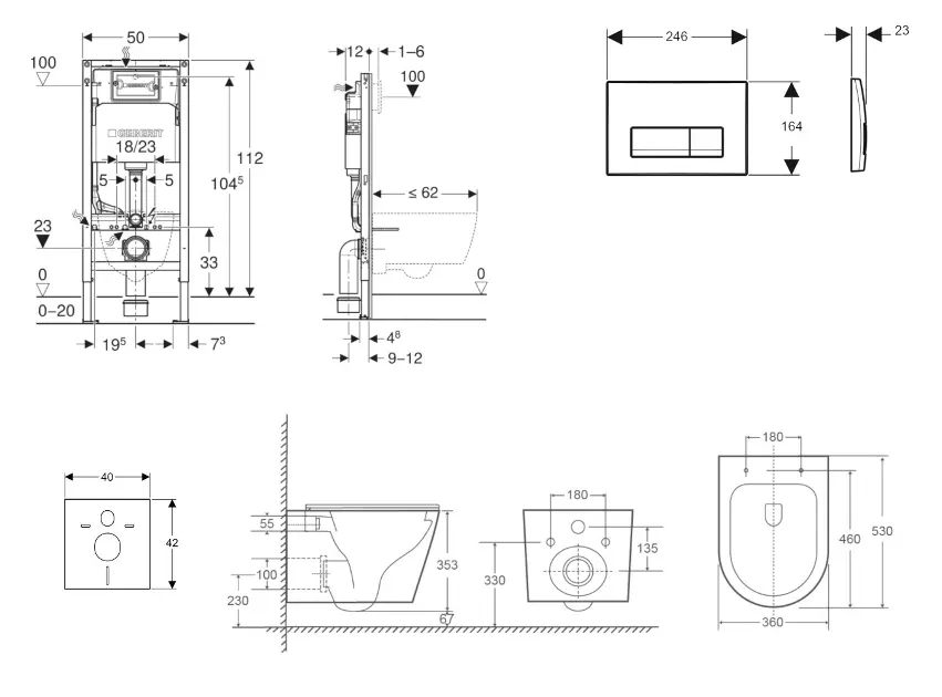 Geberit - Duofix - Fali WC szett - SANI11CA31114 – 2. kép