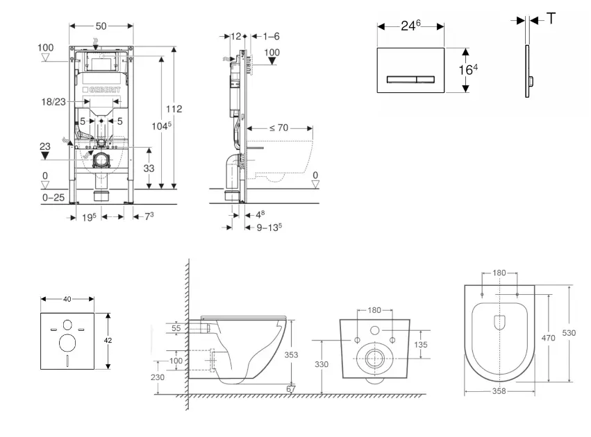 Geberit - Duofix - Fali WC szett - SANI11CA31122 – 2. kép