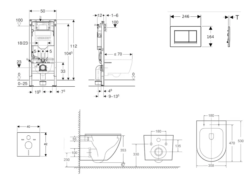 Geberit - Duofix - Fali WC szett - SANI11CA31123 – 2. kép
