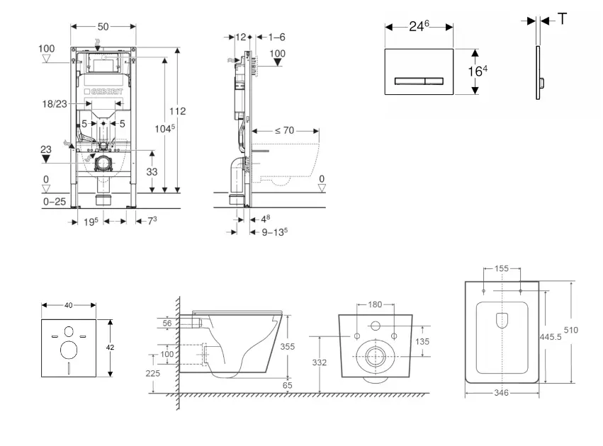 Geberit - Duofix - Fali WC szett - SANI11CA31144 – 2. kép