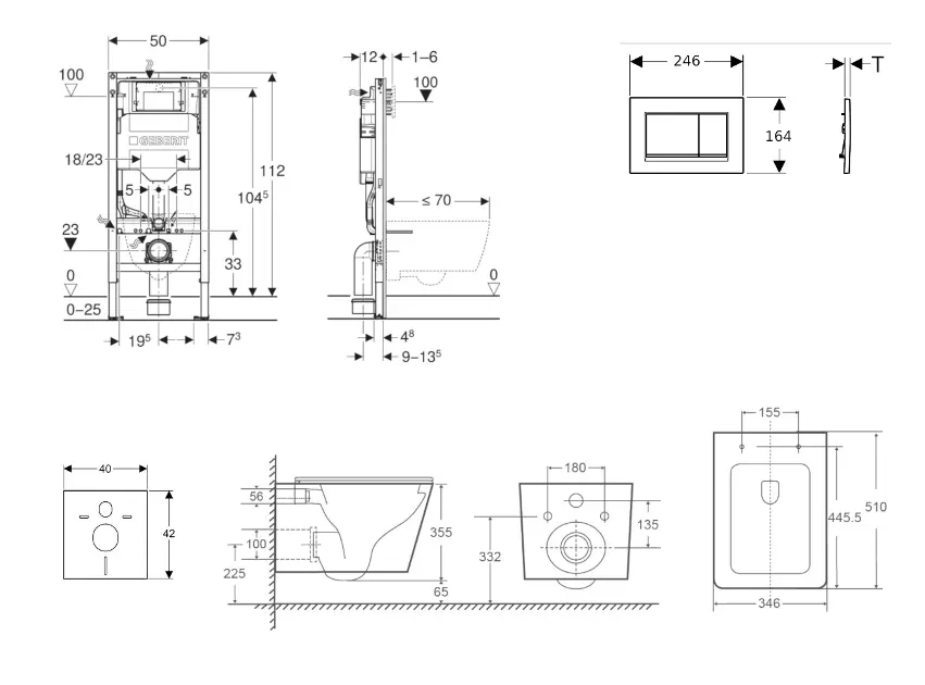 Geberit - Duofix - Fali WC szett - SANI11CA31145 – 2. kép