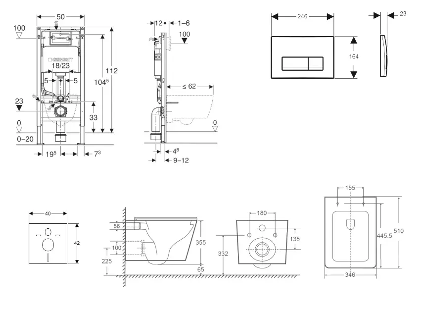 Geberit - Duofix - Fali WC szett - SANI11CA31147 – 2. kép