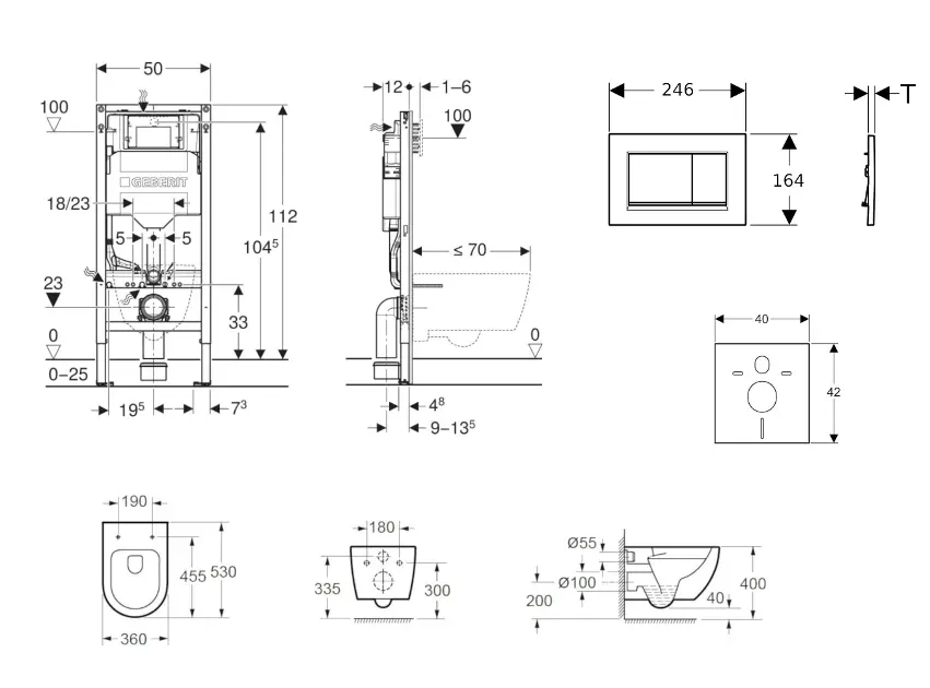 Geberit - Duofix - Fali WC szett - SANI11CA3135B – 2. kép