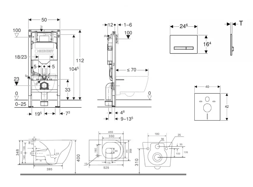 Geberit - Duofix - Fali WC szett - SANI11CA3141B – 2. kép
