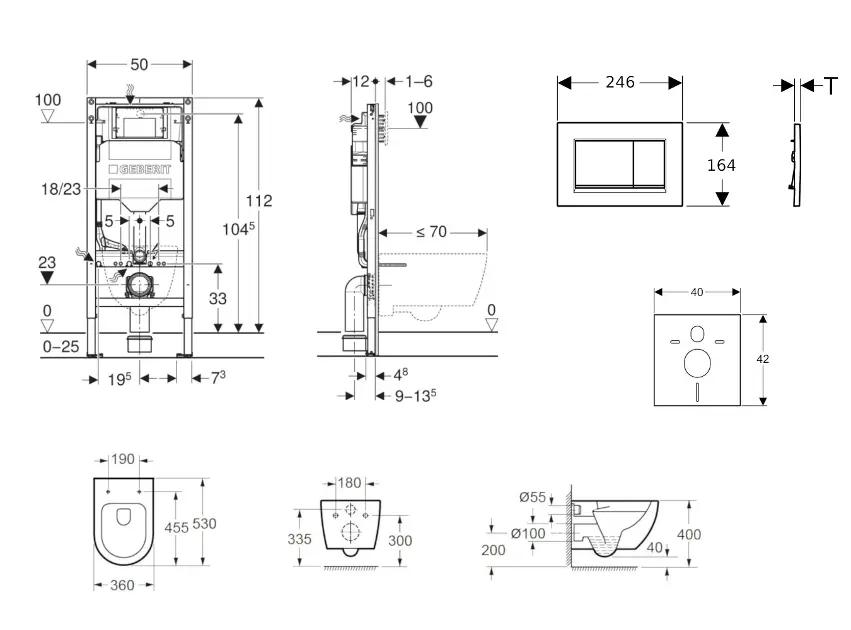 Geberit - Duofix - Fali WC szett - SANI11CA5130B – 2. kép