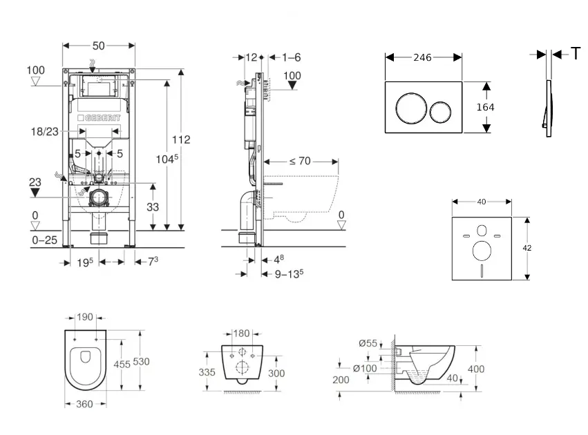 Geberit - Duofix - Fali WC szett - SANI11CA5131B – 2. kép