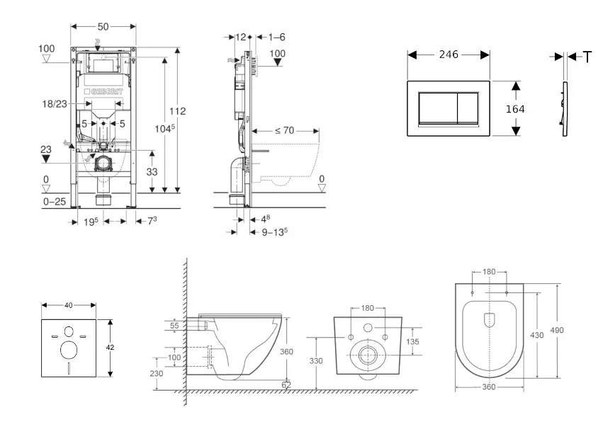 Geberit - Duofix - Fali WC szett - SANI11CA5156 – 2. kép