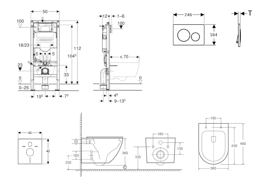 Geberit - Duofix - Fali WC szett - SANI11CA5159 – 2. kép