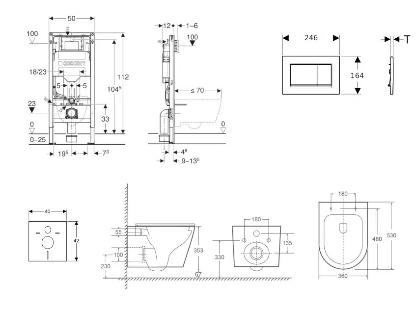 Geberit - Duofix - Fali WC szett - SANI11CA5162 – 2. kép