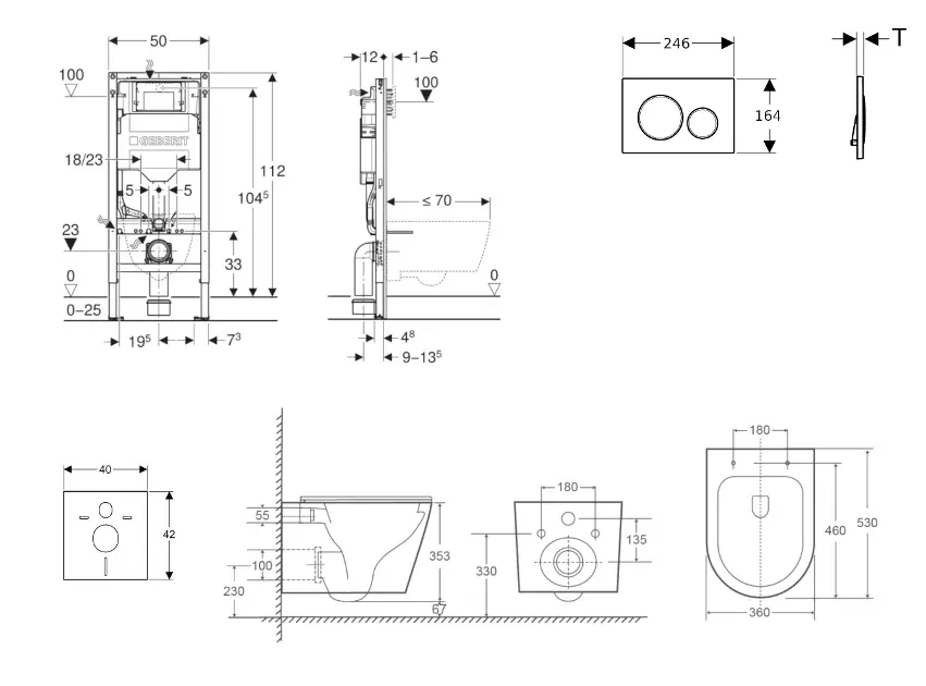Geberit - Duofix - Fali WC szett - SANI11CA5163 – 2. kép