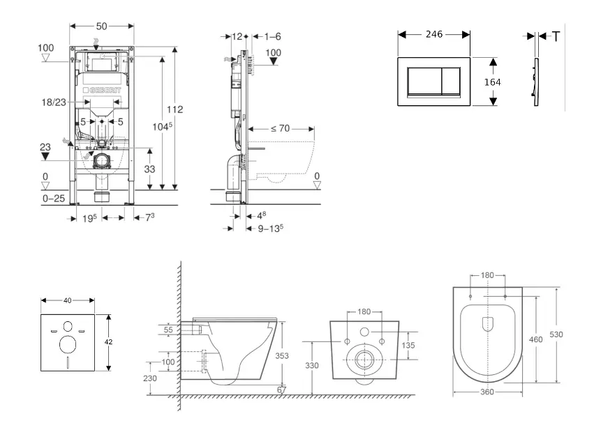 Geberit - Duofix - Fali WC szett - SANI11CA5164 – 2. kép