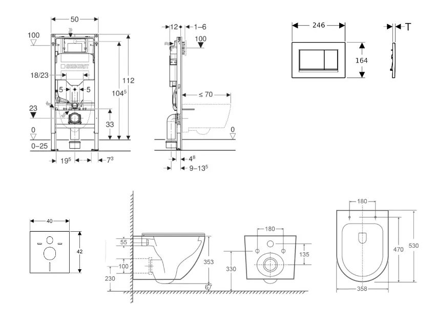 Geberit - Duofix - Fali WC szett - SANI11CA5176 – 2. kép