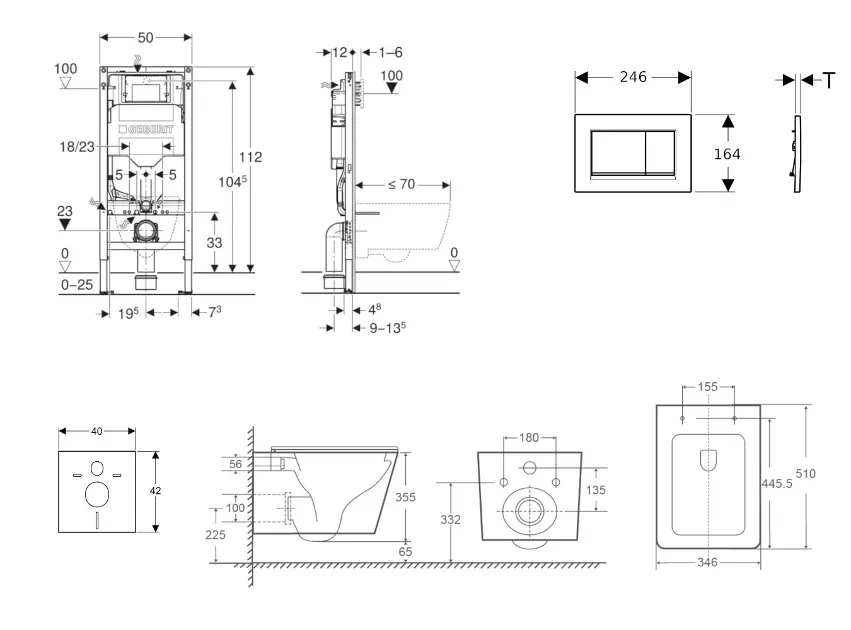 Geberit - Duofix - Fali WC szett - SANI11CA5509 – 2. kép