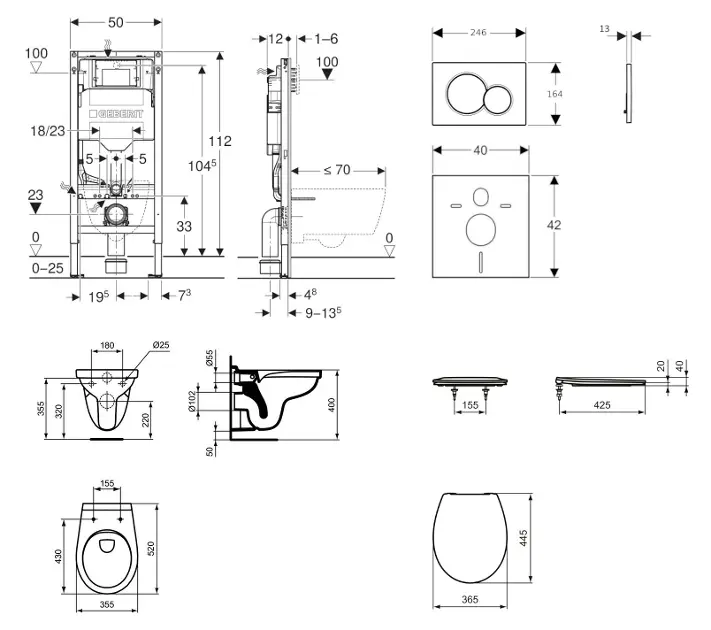 Geberit - Duofix - Fali WC szett - SANI11CD1101 – 2. kép