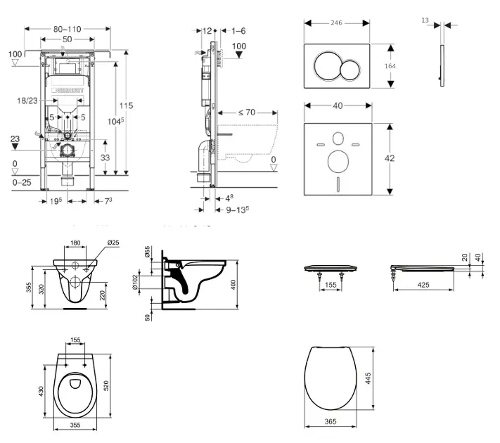 Geberit - Duofix - Fali WC szett - SANI11CD1104 – 2. kép