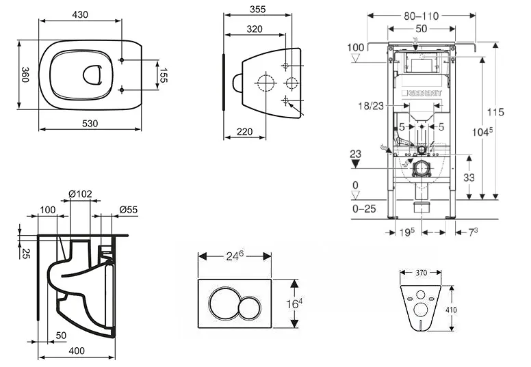 Geberit - Duofix - Fali WC szett - SANI11CD1108 – 2. kép