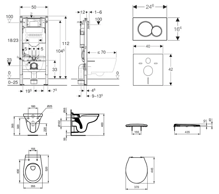 Geberit - Duofix - Fali WC szett - SANI11CD1125 – 2. kép