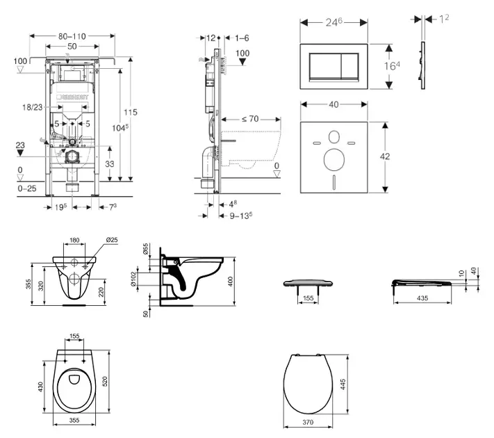 Geberit - Duofix - Fali WC szett - SANI11CD2104 – 2. kép
